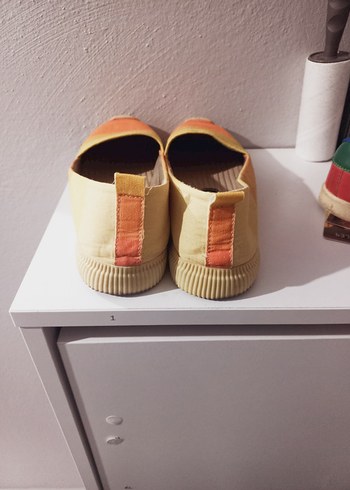 Kadın Sarı Bağlama Desenli  Espadril - Görsel 3