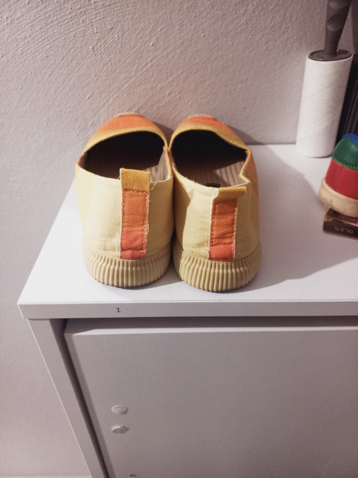 Kadın Sarı Bağlama Desenli  Espadril - Görsel 3