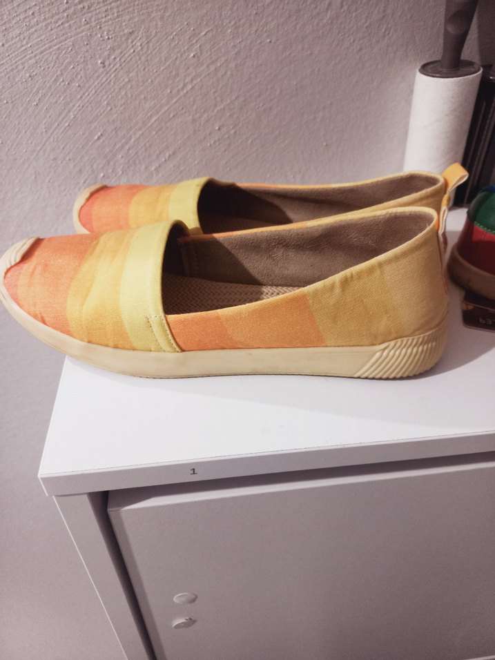 Kadın Sarı Bağlama Desenli  Espadril - Görsel 5