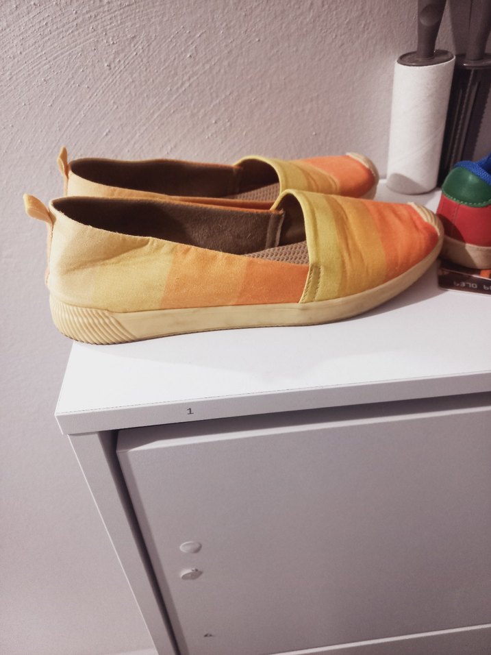 Kadın Sarı Bağlama Desenli  Espadril - Görsel 2