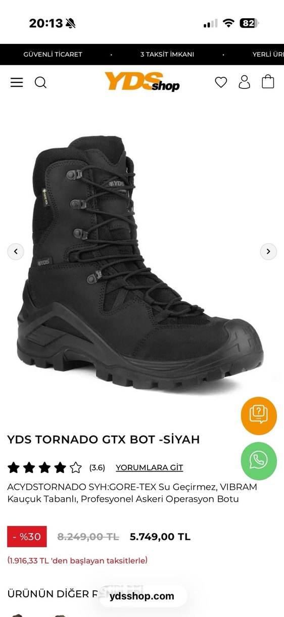 YDS TORNADO GTX BOT - Görsel 3