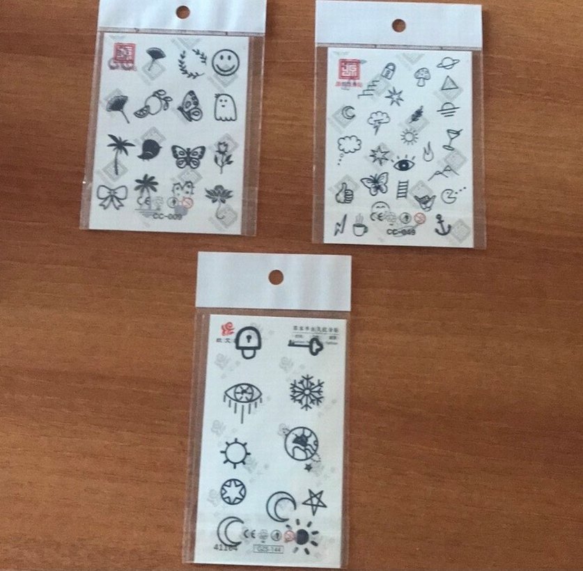 Siyah Dövme Desenli Tırnak Süslemeleri - Görsel 4