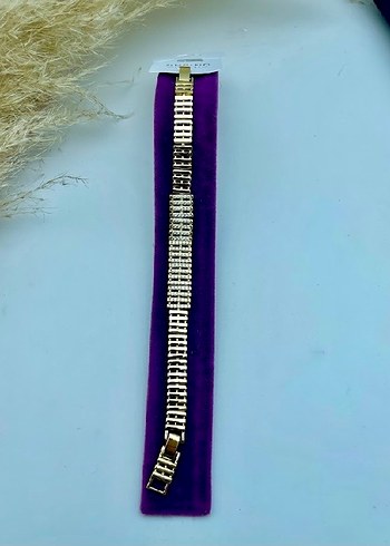 Zincir Detaylı Altın Renk Çelik bileklik modelleri - Görsel 7