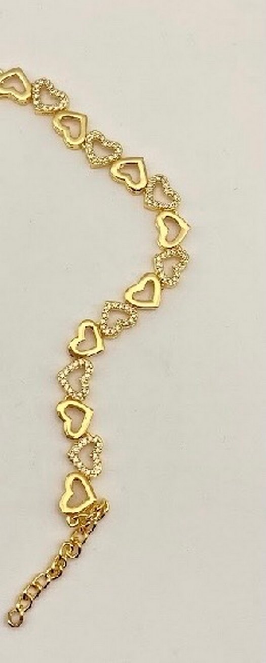 Zincir Detaylı Yılan Desenli Altın Bileklik - Görsel 2