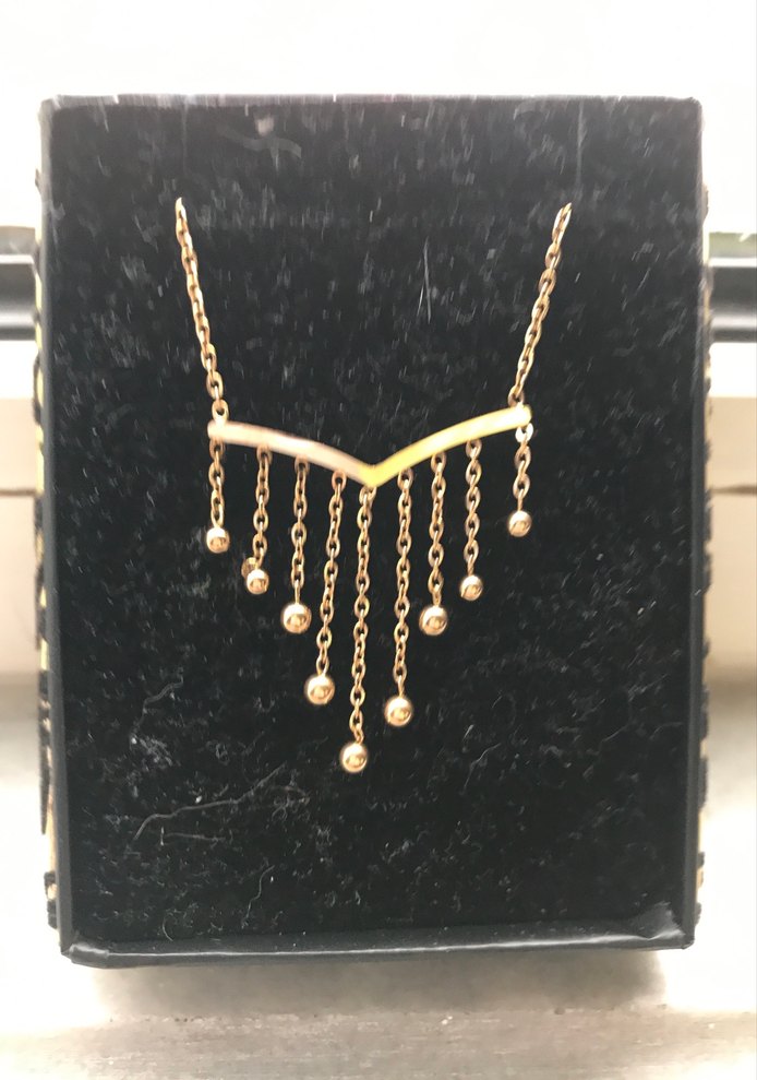 Altın Zincir Detaylı Midi Kolye - Görsel 3