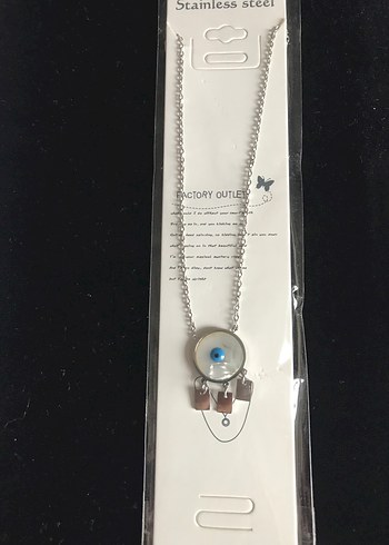 Uzun Zincir Detaylı Altın Renkli Kadın Kolye - Görsel 3