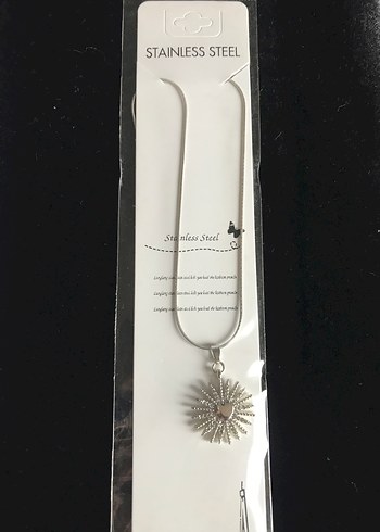 Uzun Zincir Detaylı Altın Renkli Kadın Kolye - Görsel 4