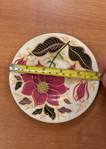 Renkli Baskılı porselen duvar tabağı çay tabağı vs olarak kullan - Görsel 4