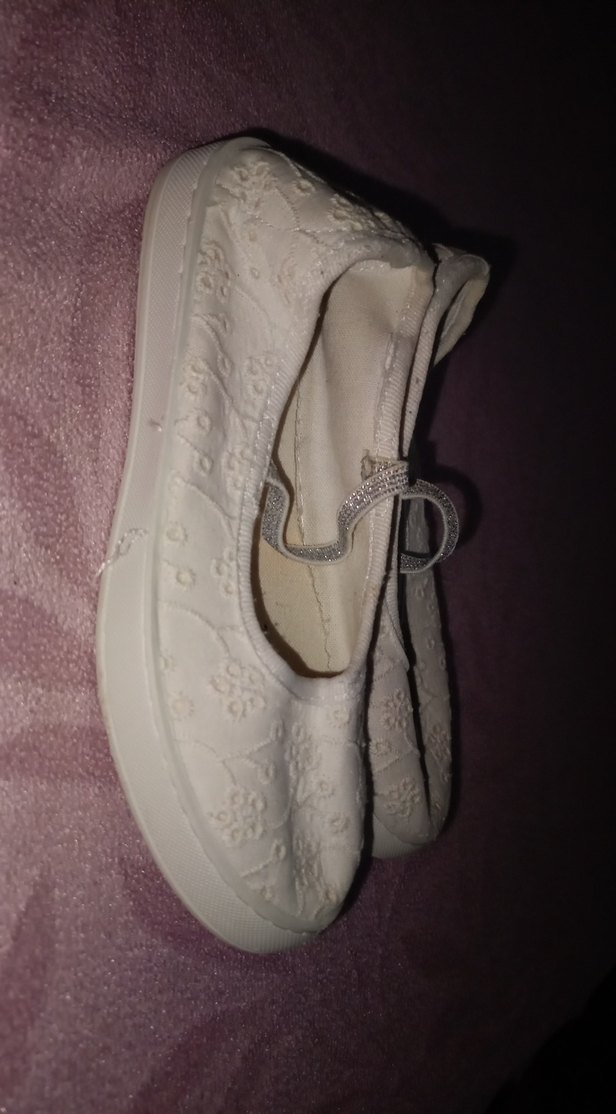 Kız Çocuk Beyaz Dantel Detaylı Babet - Görsel 4