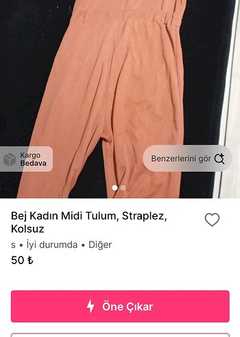 Bej Kadın Midi Uzun Tulum 2li - Görsel 2