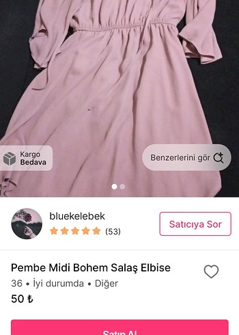 Pudra Rengi Uzun Kollu Bohem Elbise - Görsel 2