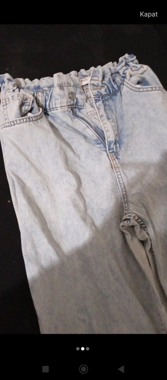 Gri Salaş Kesim Midi Kot Pantolon - Görsel 2