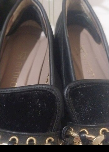 Zincir Detaylı Siyah Platform Topuklu Kadın Ayakkabı - Görsel 2