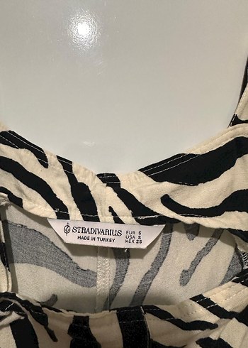 Kahverengi Zebra Desenli Mini Tulum - Görsel 4