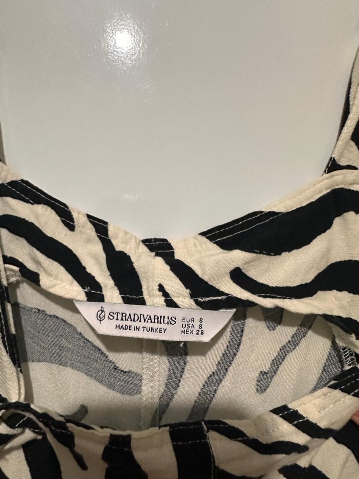 Kahverengi Zebra Desenli Mini Tulum - Görsel 4