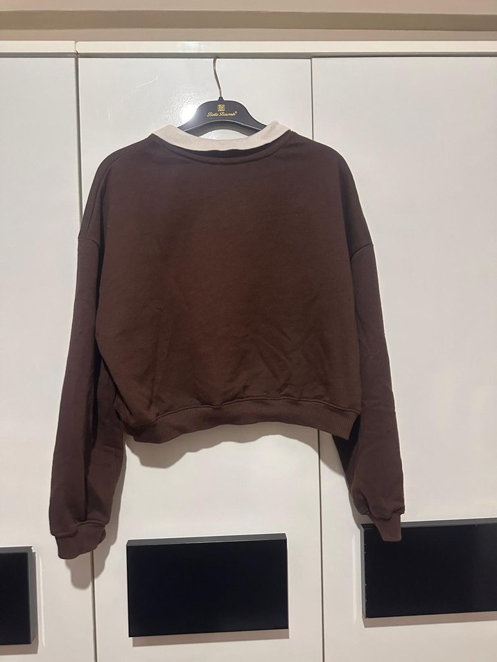 Düğmeli Kahverengi Hogwarts Sweatshirt - Görsel 2