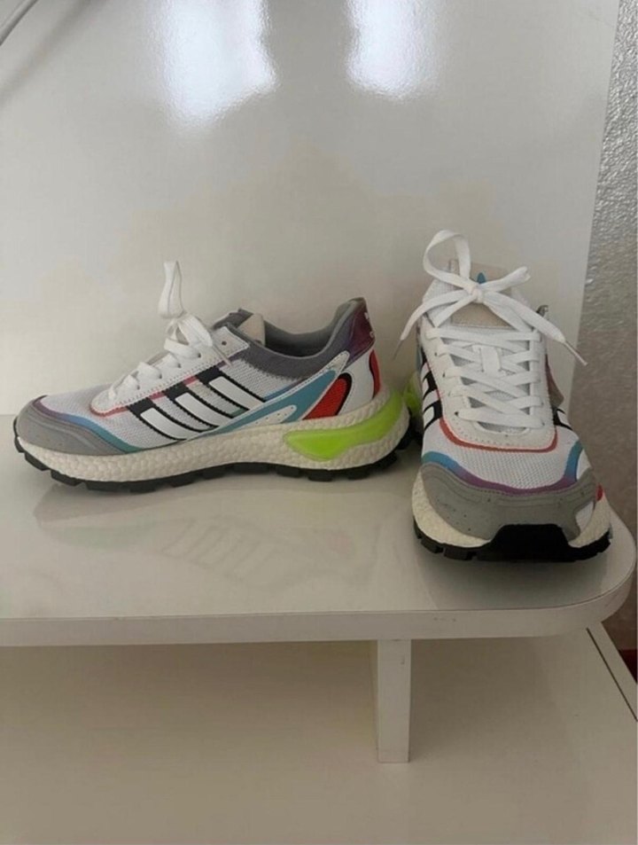 Renkli Bağcıklı Erkek Spor Ayakkabısı İthal orjinal - Görsel 3