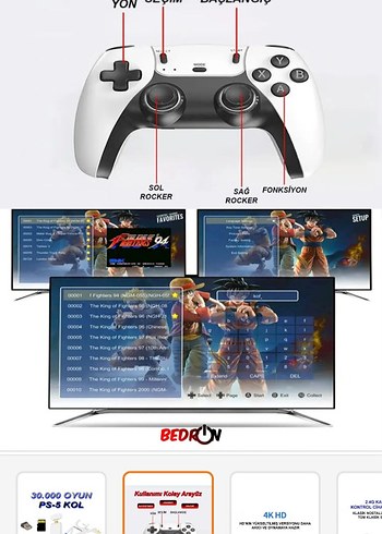 Beyaz PS5 Kablosuz Oyun Kolu Çift Set - Görsel 2