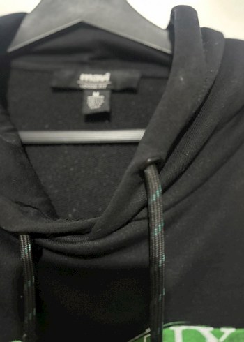 Siyah Kapüşonlu Street Sweatshirt - Görsel 2