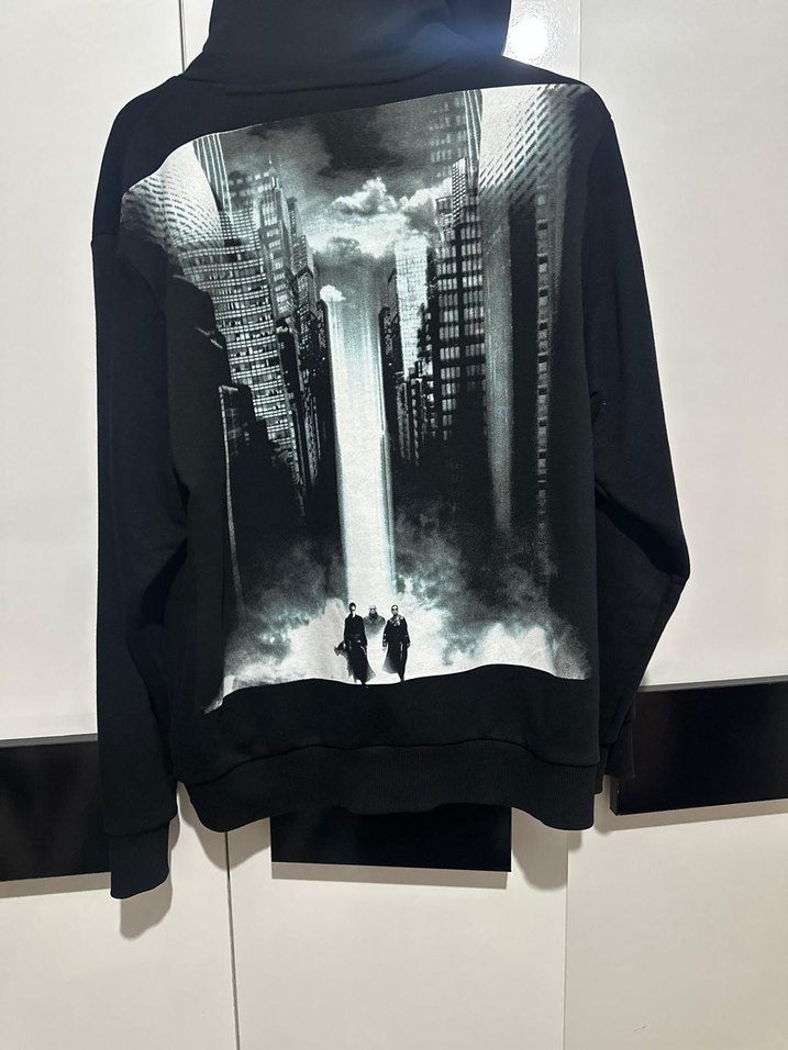 Siyah Kapüşonlu Street Sweatshirt - Görsel 3