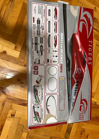 Kırmızı Model Tren Seti Kit - Görsel 3