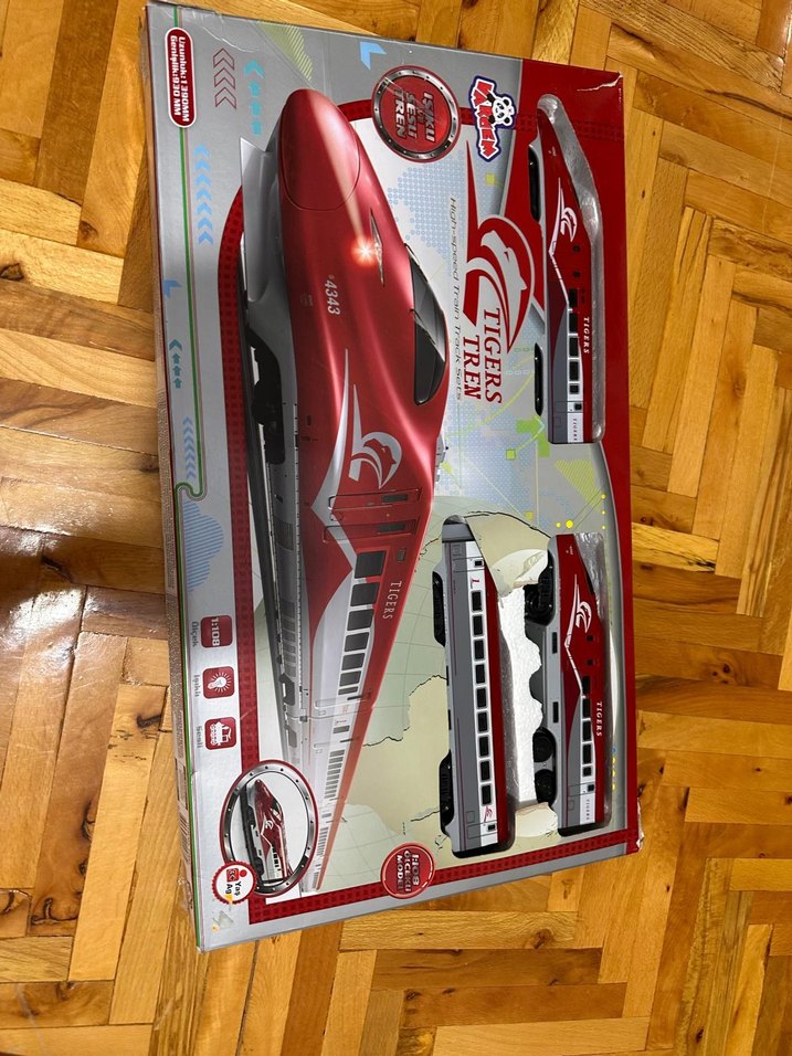 Kırmızı Model Tren Seti Kit - Görsel 2