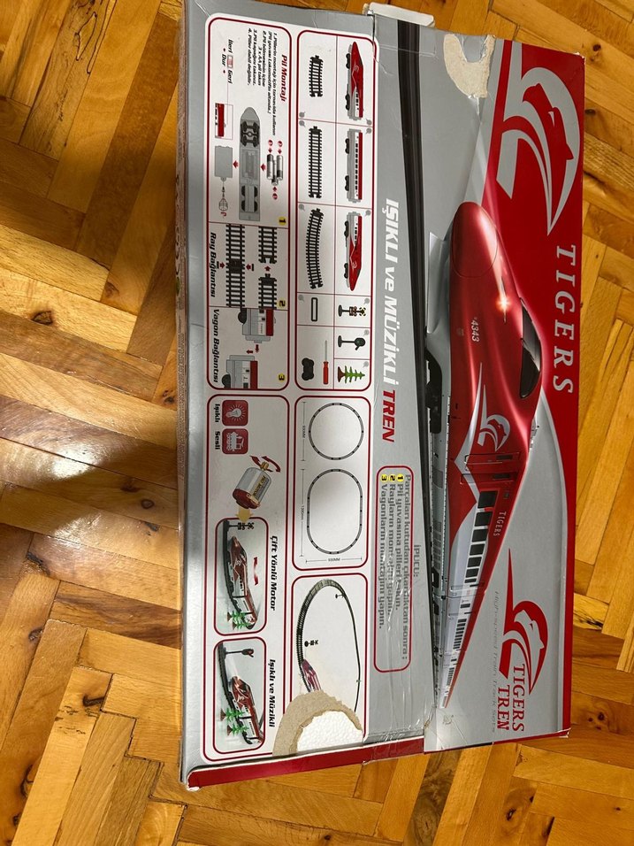 Kırmızı Model Tren Seti Kit - Görsel 3