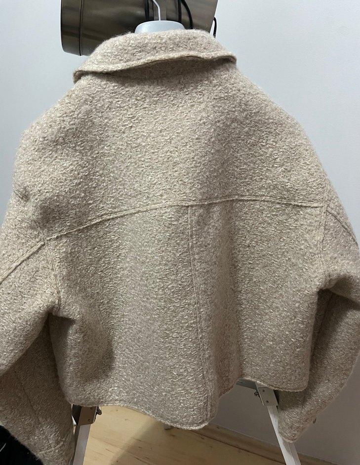 Bej Kısa Kesim Zara Kadın Ceket - Görsel 3