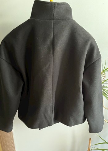 SHEIN Düğmeli Siyah Midi Kadın Kaban - Görsel 4