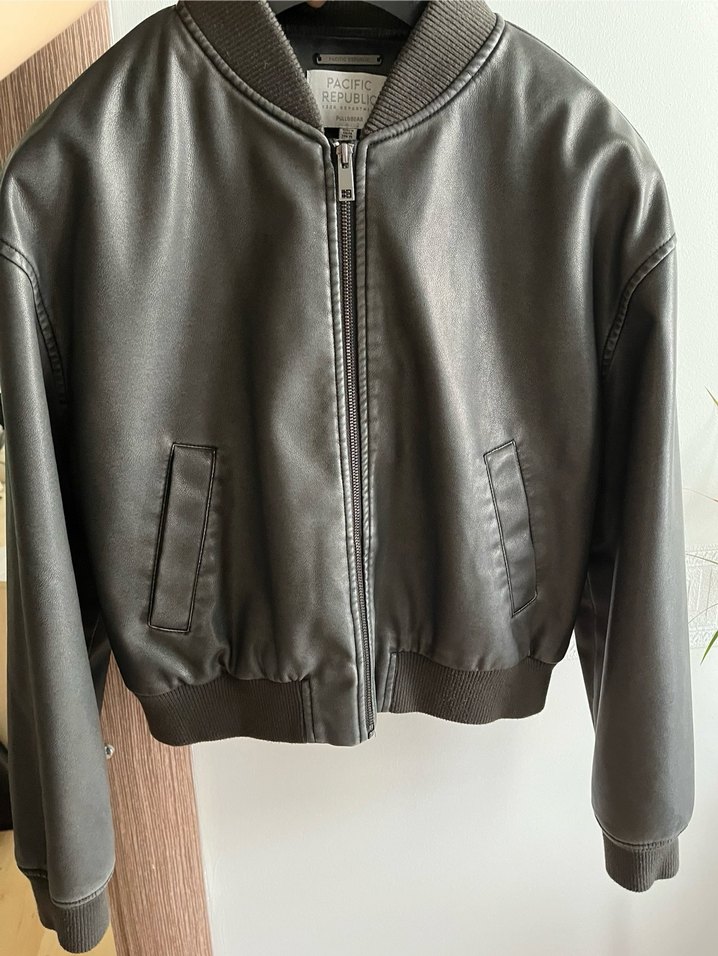 Pull and Bear deri ceket - Görsel 2