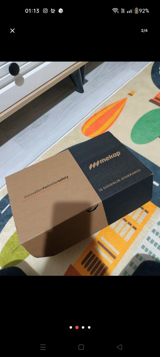 Gri Mavi Erkek iş ayakkabısı mekap - Görsel 3