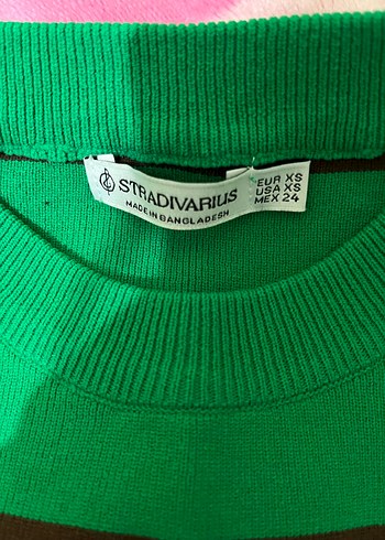 Stradivarius Çizgili Örgü Kadın Triko - Görsel 2