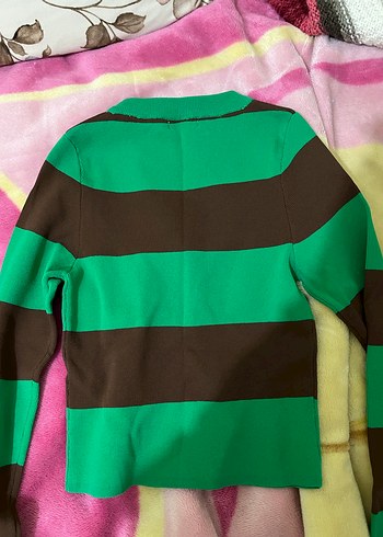 Stradivarius Çizgili Örgü Kadın Triko - Görsel 4