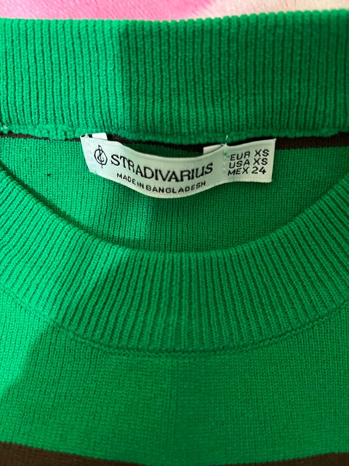 Stradivarius Çizgili Örgü Kadın Triko - Görsel 2