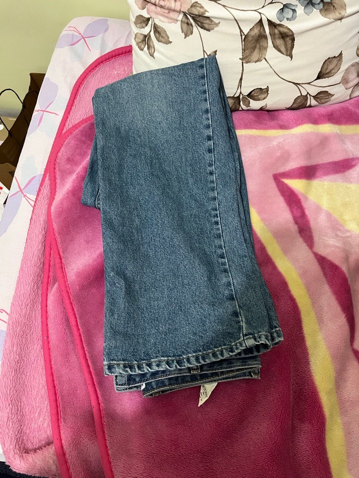 Koton Mavi Düğmeli Normal Kesim Kadın Kot Pantolon - Görsel 5