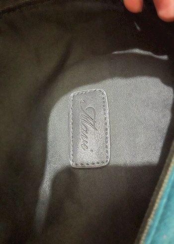 Mavi Marka Kadın Kadife Sırt Çantası, Mavi, Tokalı - Görsel 3