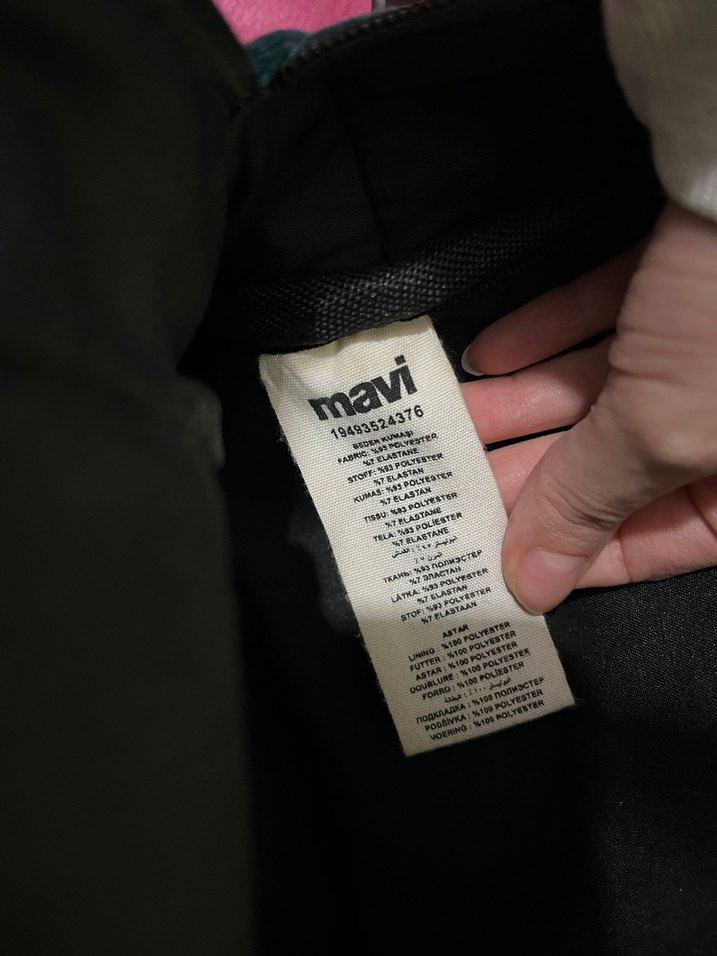 Mavi Marka Kadın Kadife Sırt Çantası, Mavi, Tokalı - Görsel 4