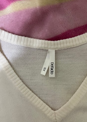 Defacto Beyaz Pamuklu Uzun Kollu Kadın Kazak - Görsel 2