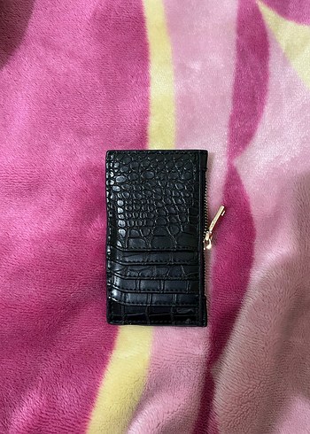 Mango Siyah Yılan Derisi Desenli Fermuarlı Deri Cüzdan - Görsel 2