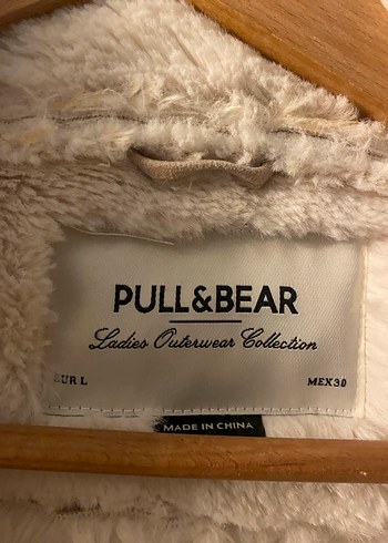 Pembe/bej Süet Kürklü mont - Görsel 3