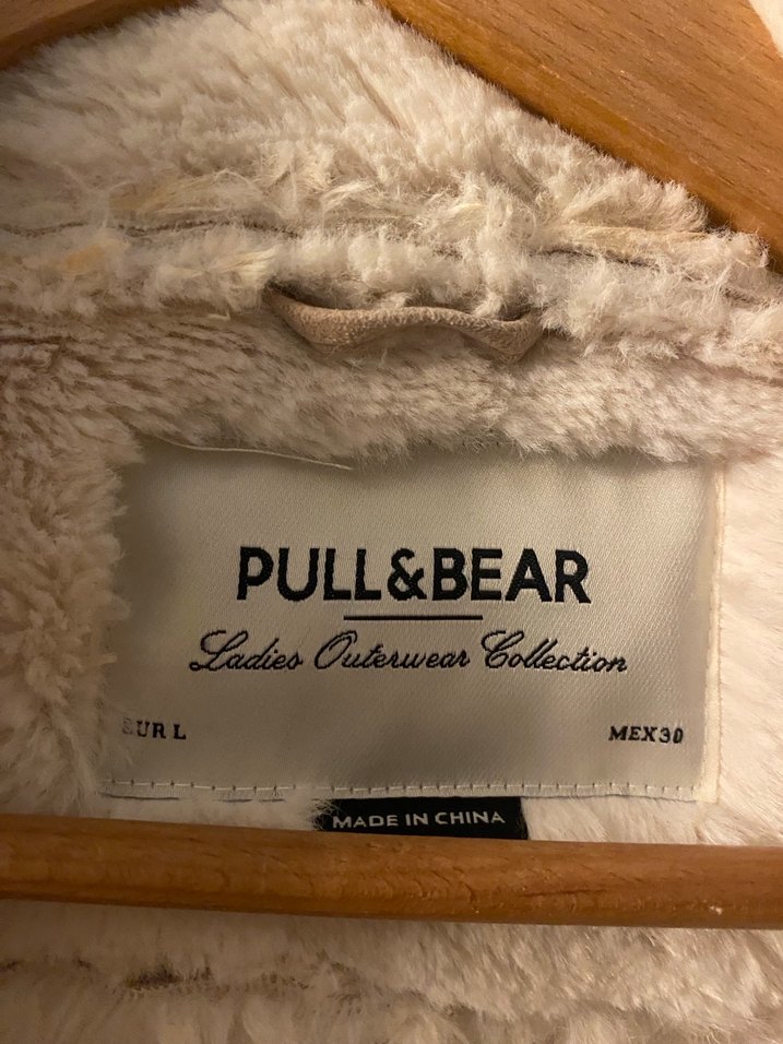 Pembe/bej Süet Kürklü mont - Görsel 3