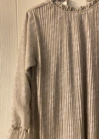 Manuka Yeşil Uzun Kollu Piliseli Kadın Elbise - Görsel 2