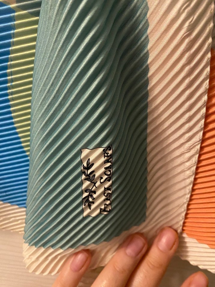 Fresh Scarfs (Orijinal) Renkli Piliseli Eşarp - Görsel 3