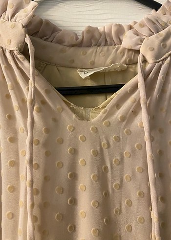 Manuka Bej Uzun Kollu Fırfırlı Bohem Uzun Elbise - Görsel 4