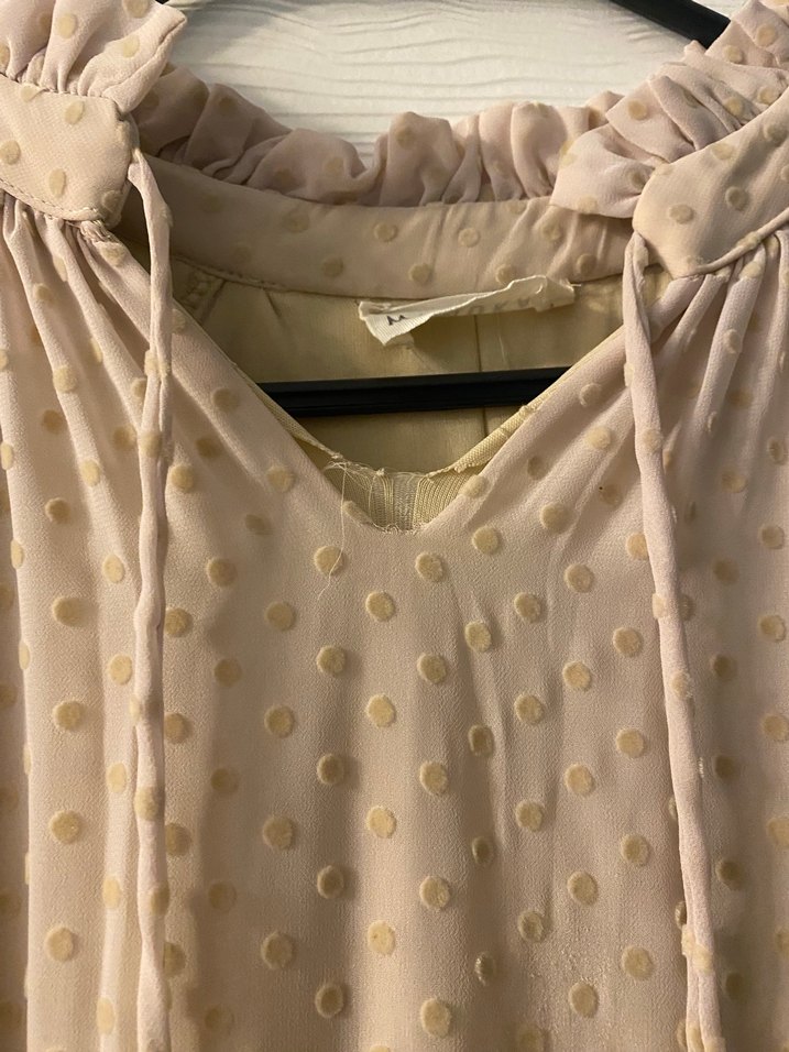 Manuka Bej Uzun Kollu Fırfırlı Bohem Uzun Elbise - Görsel 4