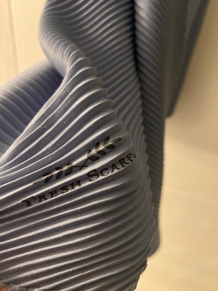 Fresh Scarfs (Orijinal) Mavi Piliseli Eşarp - Görsel 4