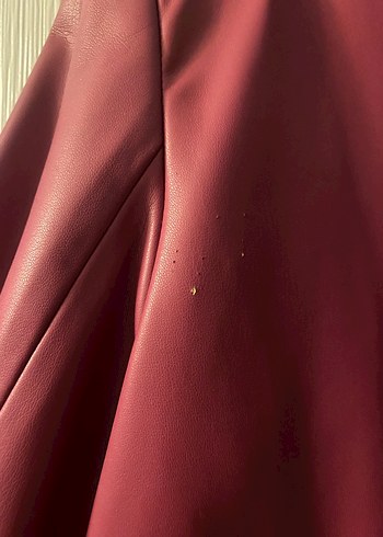 Bershka Blazer Pembe Ceket Kadın Suni Deri - Görsel 7