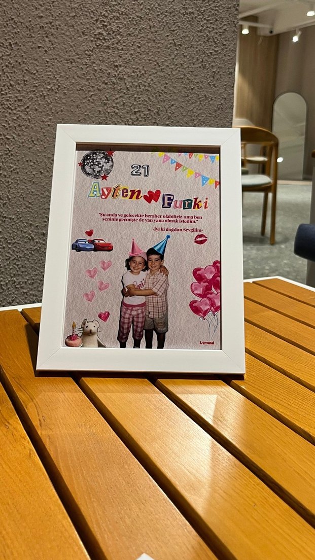 Kişiye özel çocukluk birleştirme-çerçeve - Görsel 2