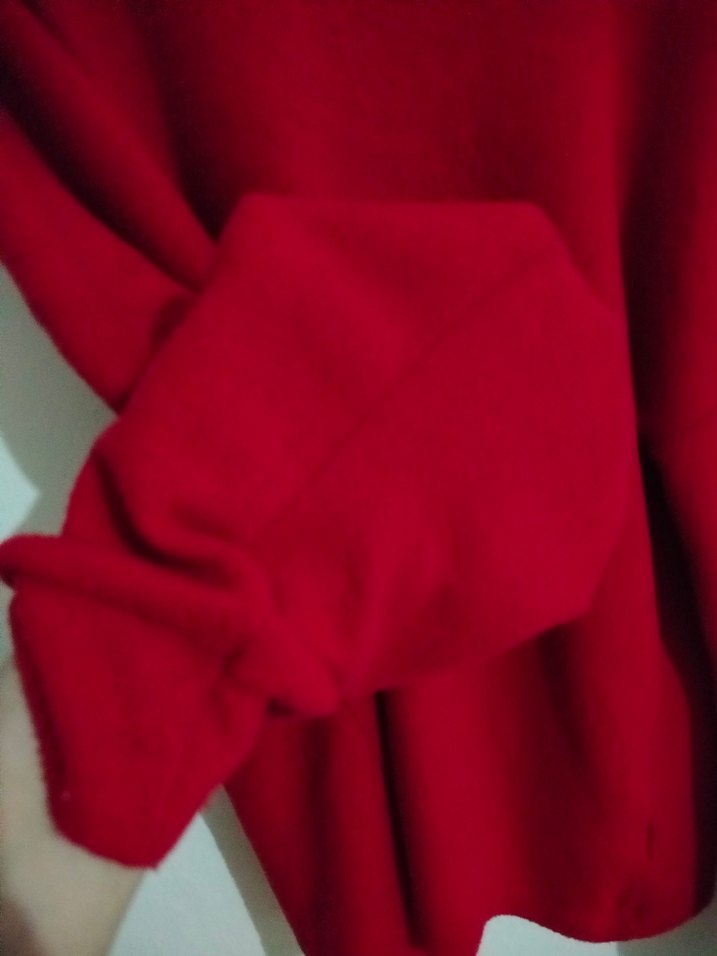 Kırmızı Nakışlı Kadın Triko Kazak - Görsel 3