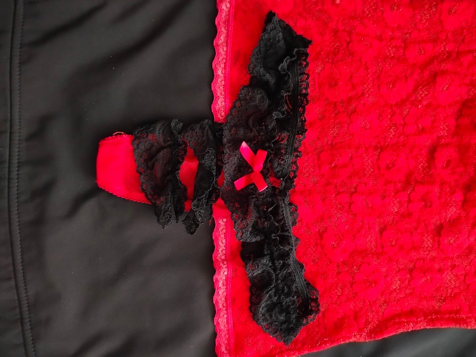 Kırmızı Siyah Dantel Gotik dantel üst ve seçenek All-time - Görsel 4